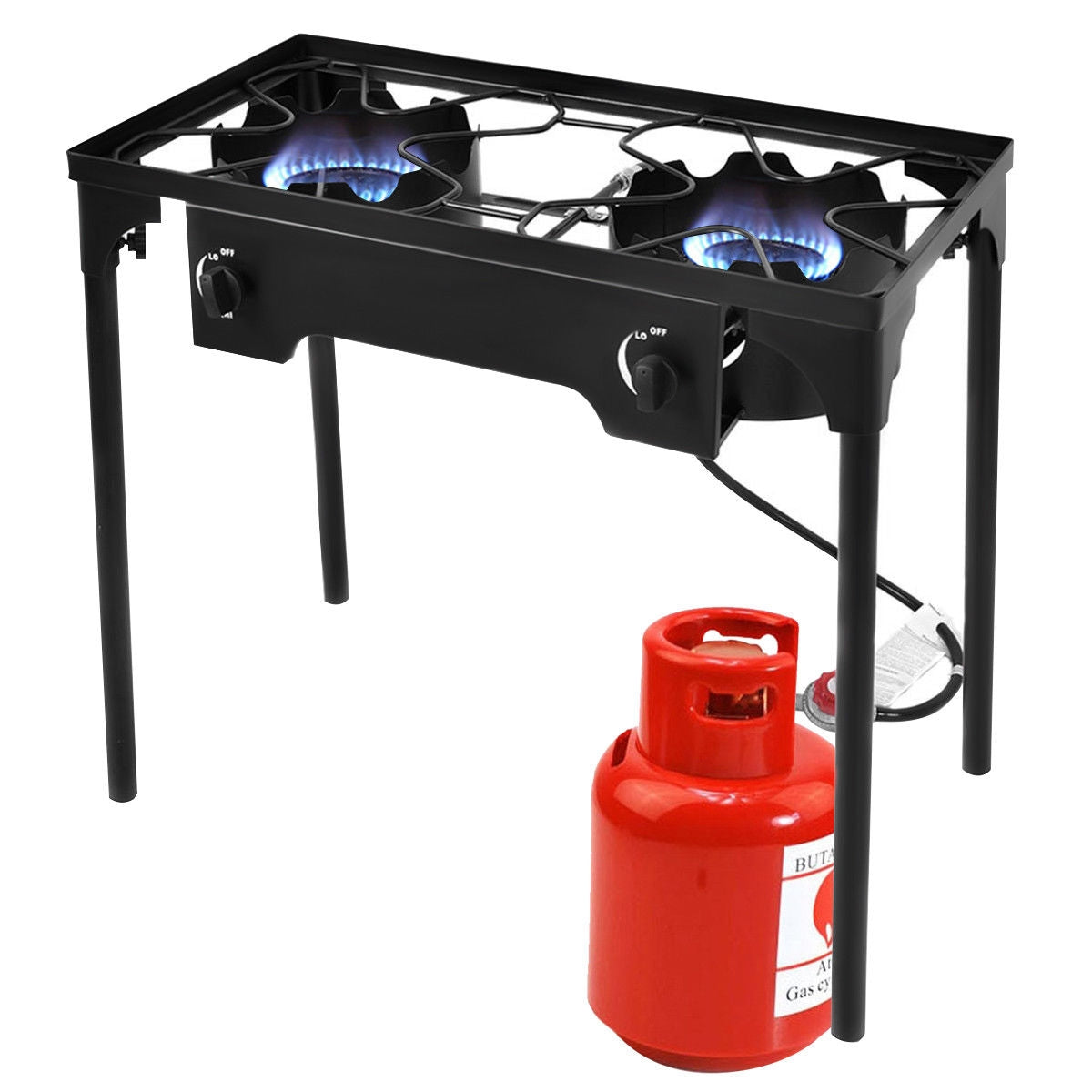 150 000 BTU Double Burner Outdoor Stove BBQ GrillÂ 