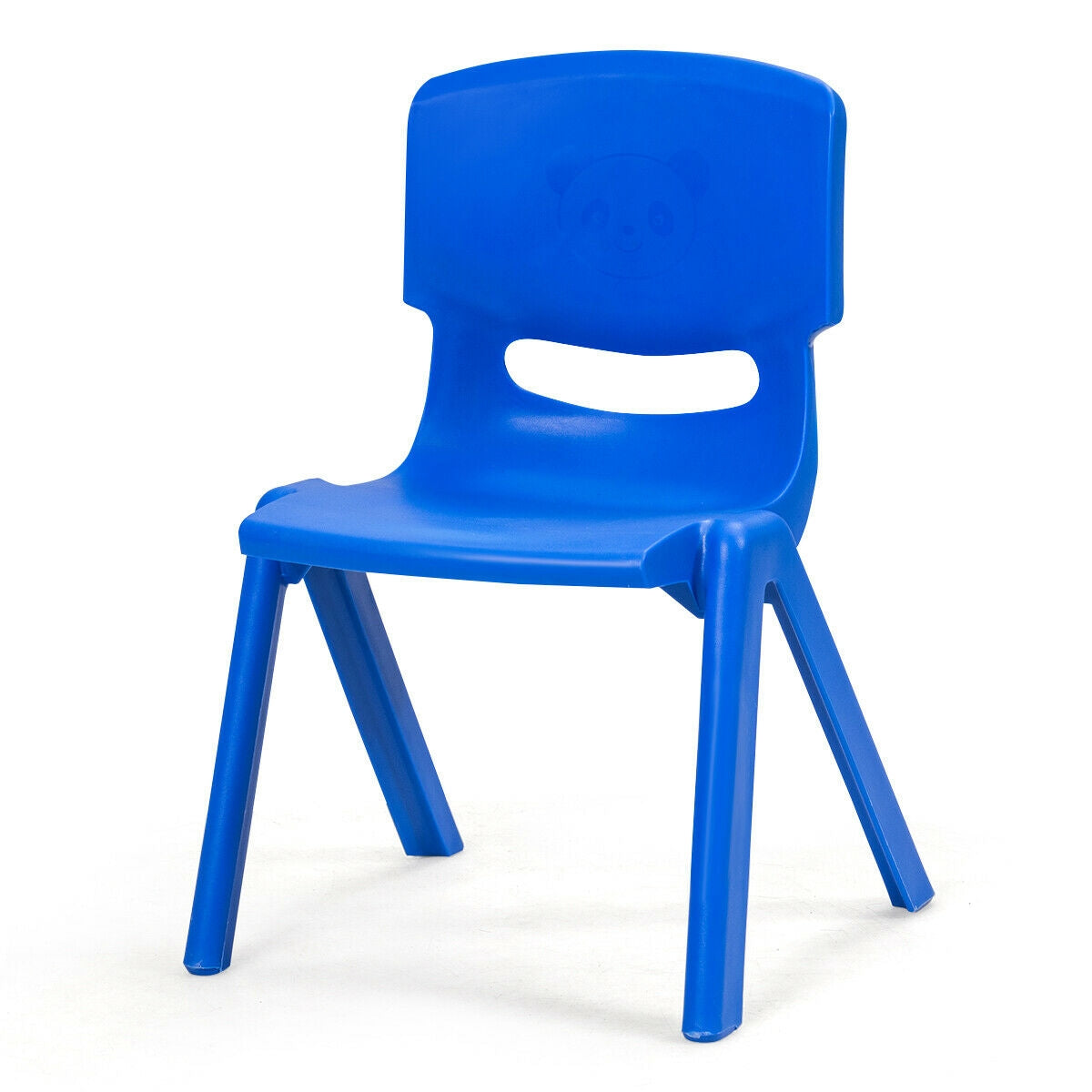 4-pack Kids Plastic Stackable Classroom Chairs-Blue