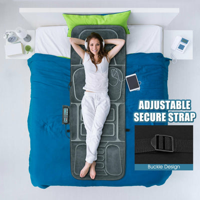 Foldable Massage Mat with Heat and 10 Vibration MotorsÂ 