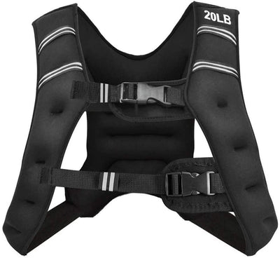 Training Weight Vest Workout Equipment with Adjustable Buckles and Mesh Bag-20 lbsÂ 