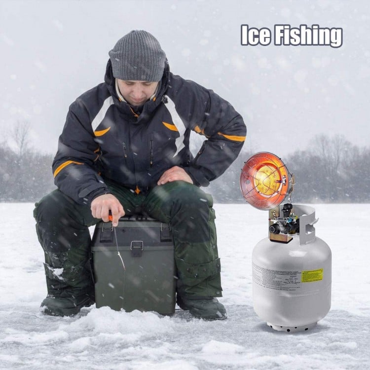 15,000 BTU Portable Single Tank Top Liquid Propane Heater with Shut-off Valve
