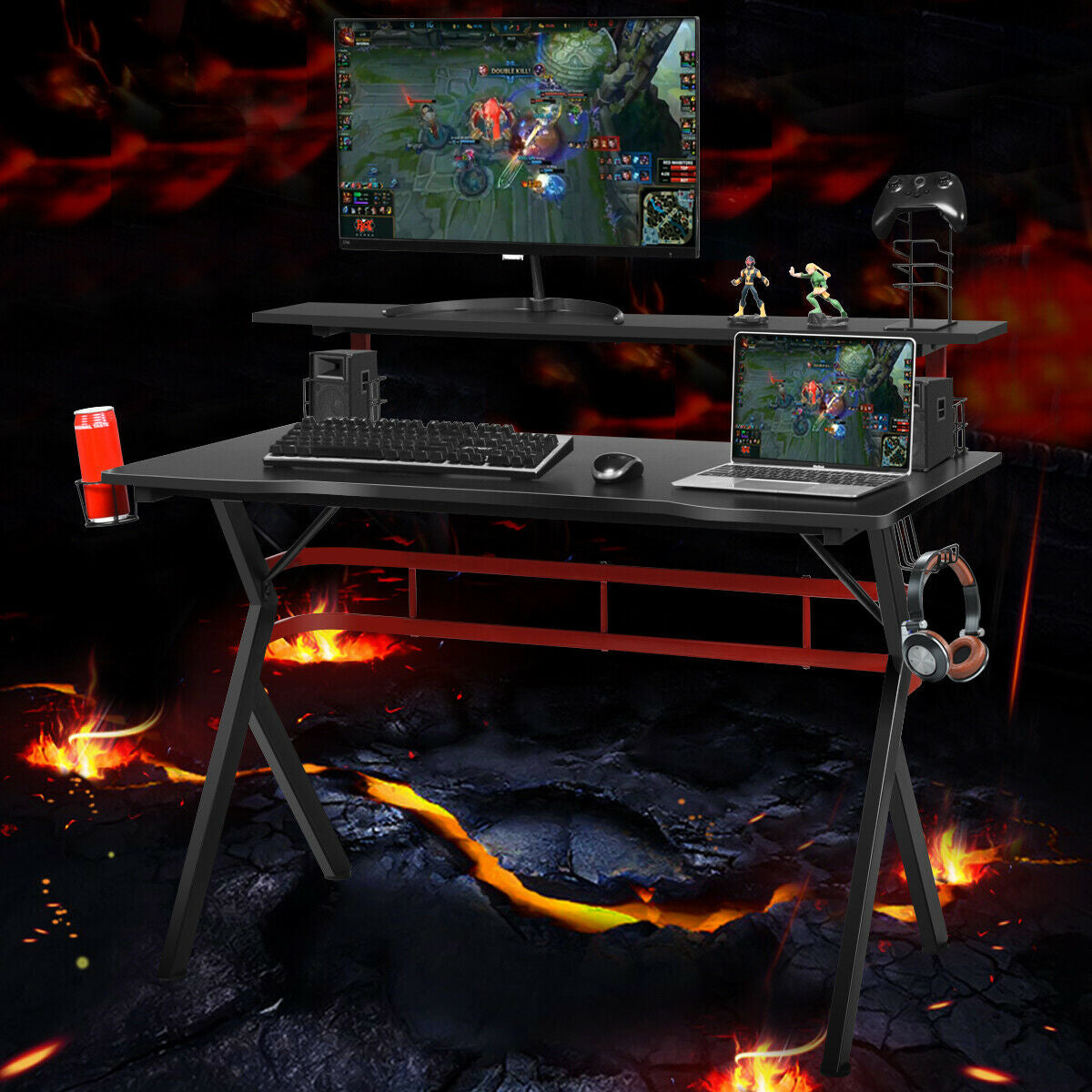 Gaming Computer Multifunctional Storage DeskÂ 