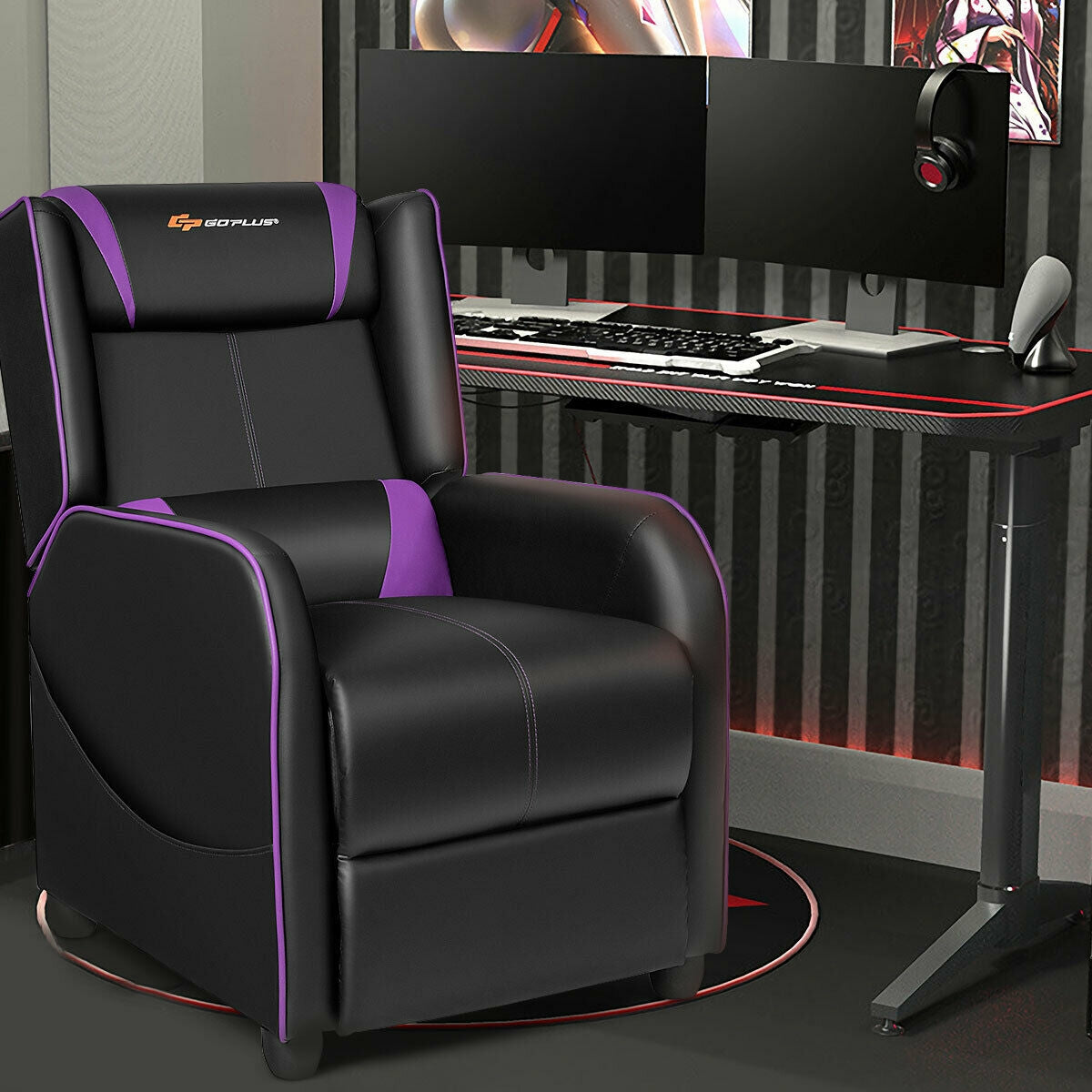 Home Massage Gaming Recliner Chair-PurpleÂ 