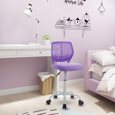 Kids Desk Chair with Adjustable Height and Lumbar Support-PurpleÂ 