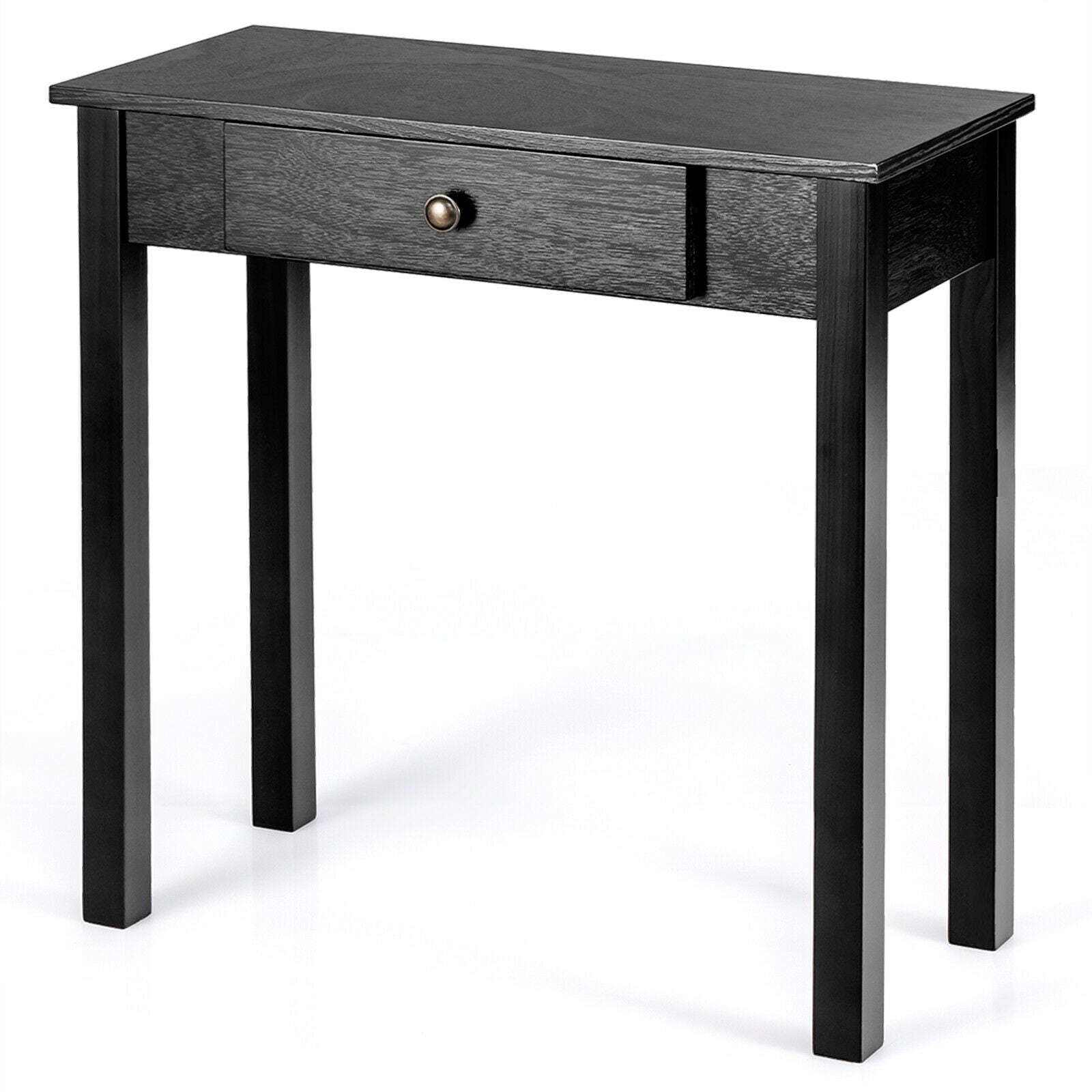 Small Space Console Table with Drawer for Living Room Bathroom Hallway-Black