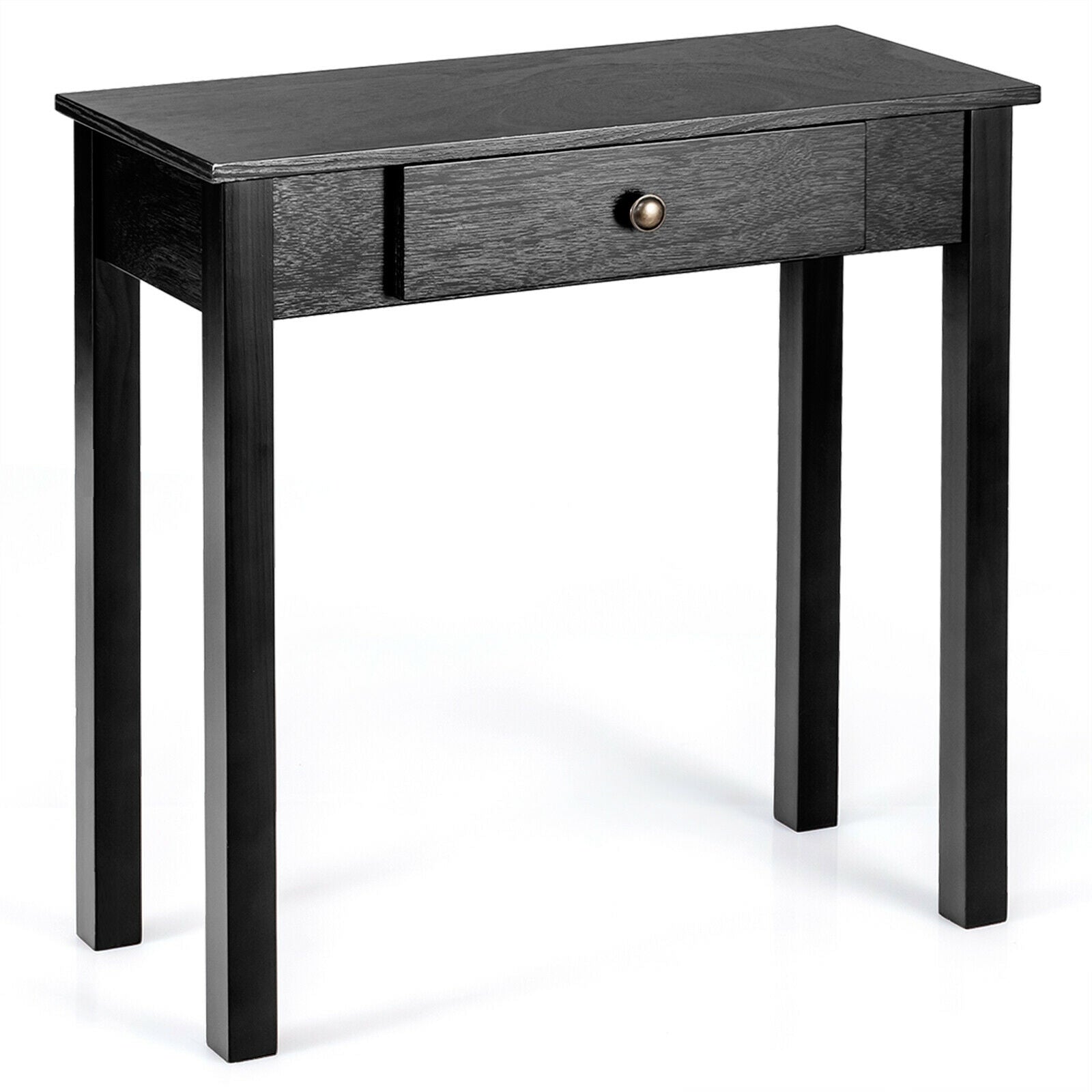 Small Space Console Table with Drawer for Living Room Bathroom Hallway-Black