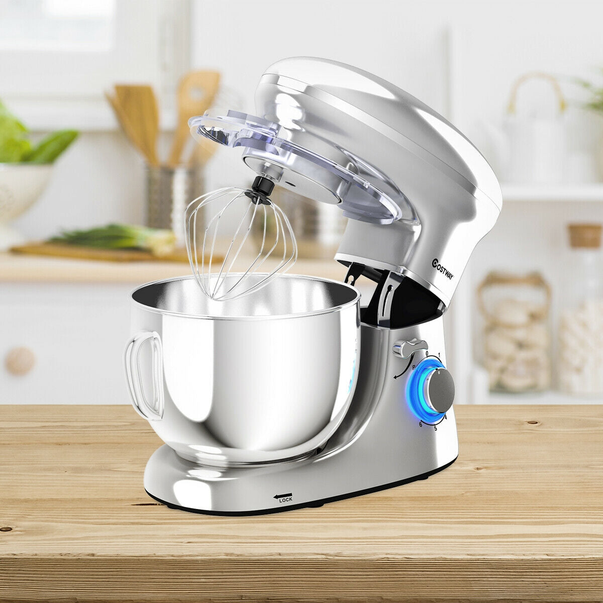 6.3 Quart Tilt-Head Food Stand Mixer 6 Speed 660W-SilverÂ 