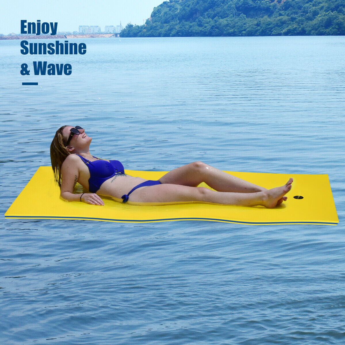 3-layer Tear-resistant Relaxing Foam Floating Pad-Yellow