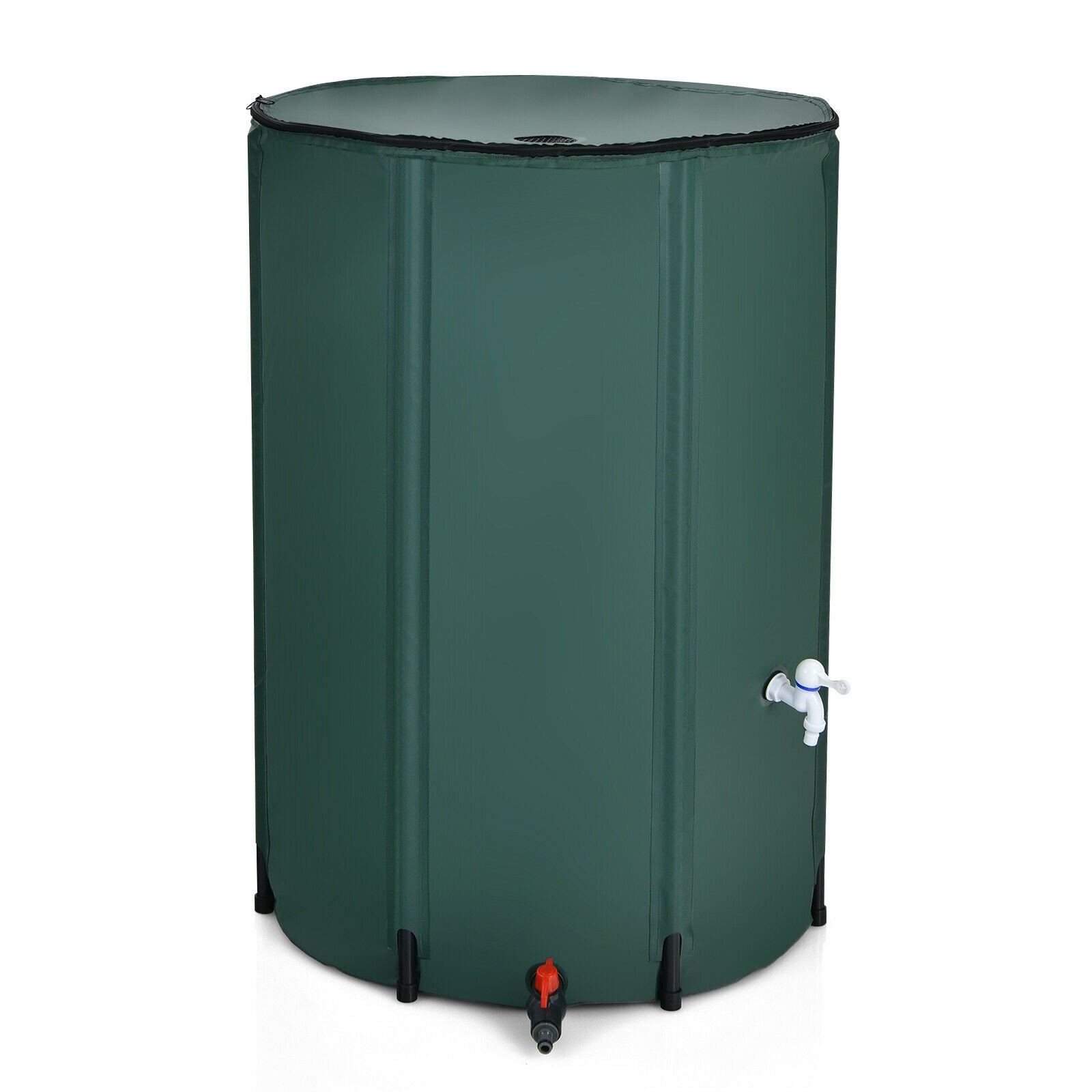 100 Gallon Portable Rain Barrel Water Collector Tank with Spigot FilterÂ 