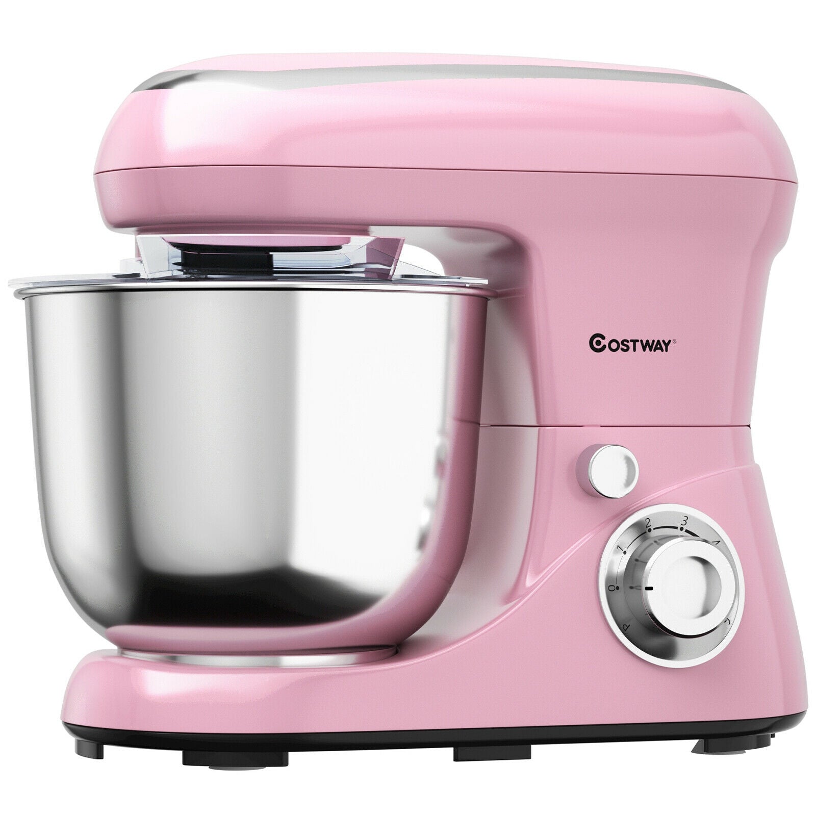 5.3 Qt Stand Kitchen Food Mixer 6 Speed with Dough Hook Beater-Pink