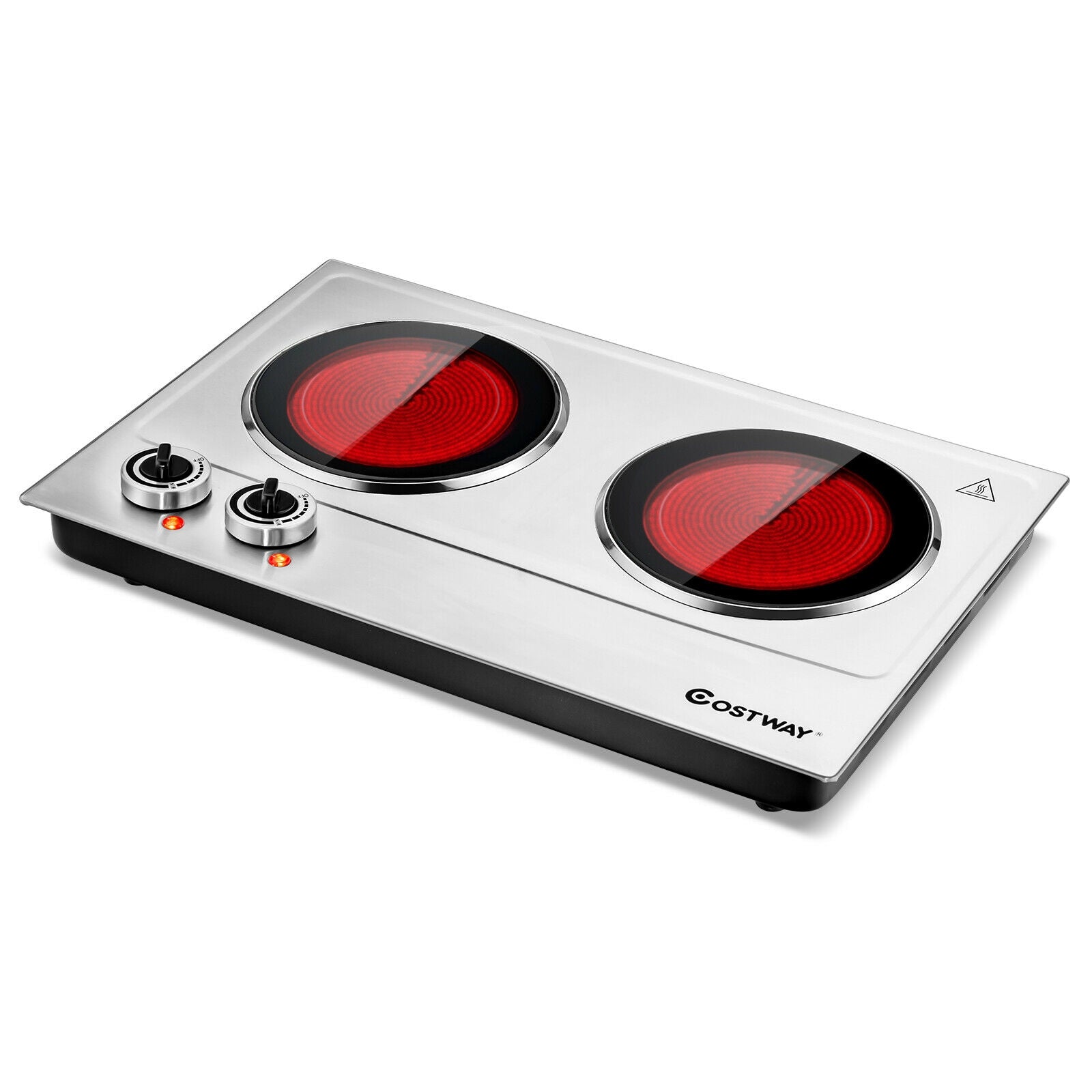 1800W Stainless Steel Infrared Cooktop with Non-slipping Feet and Adjustable TemperatureÂ 