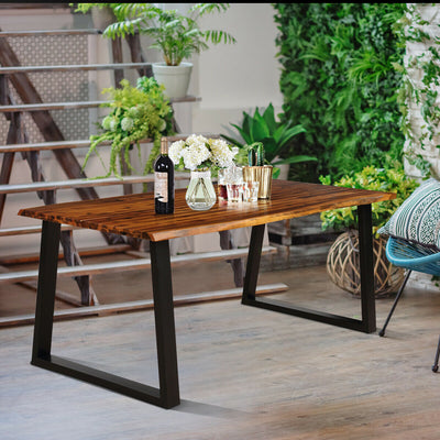 Rectangular Acacia Wood Dining TableÂ 