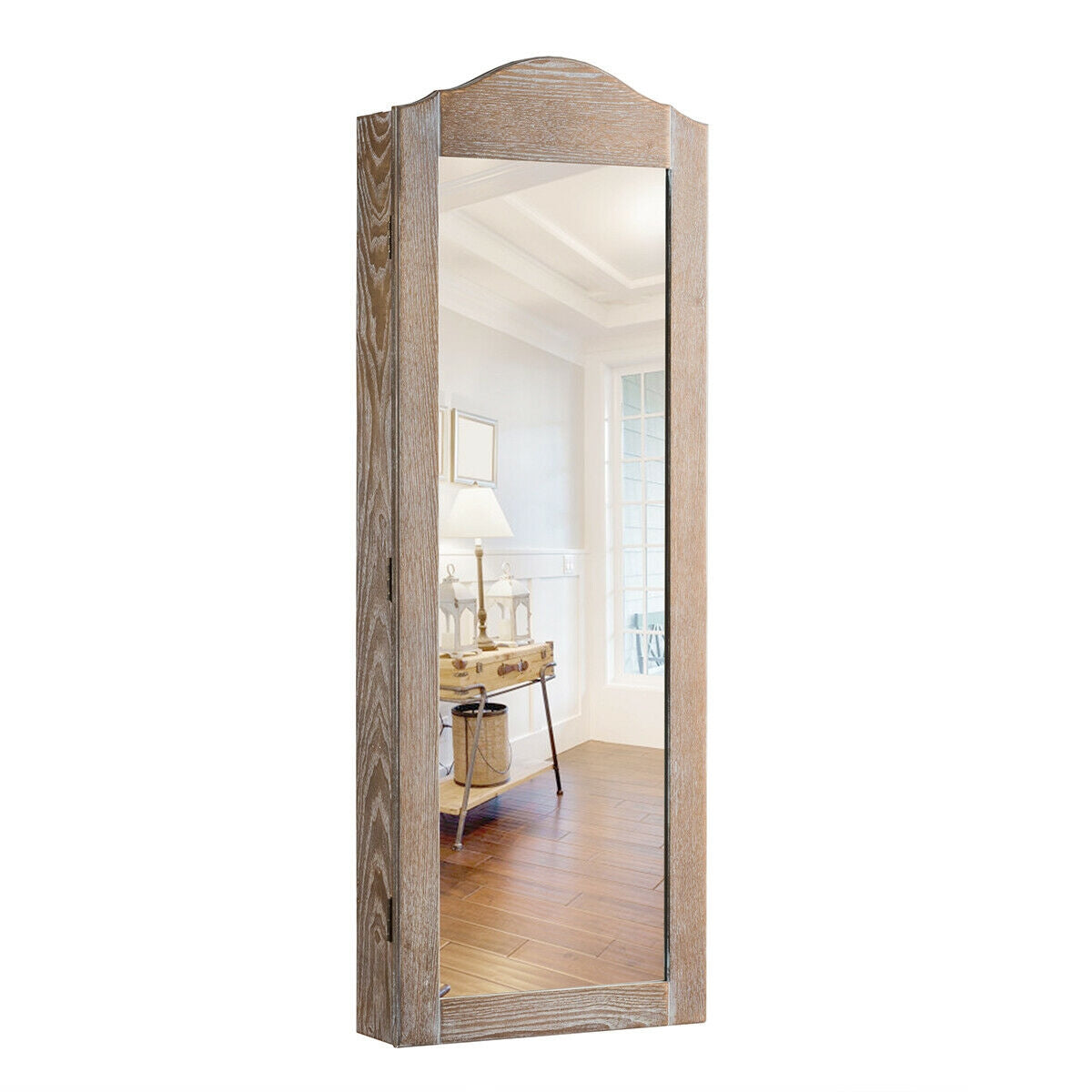 Wall/Door Mounted Jewelry Armoire Cabinet with Mirror