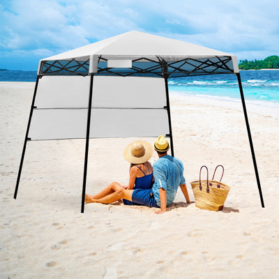 7 x 7 Feet Sland Adjustable Portable Canopy Tent with Backpack-WhiteÂ 
