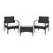 3 Pieces Patio Wicker Rattan Furniture Set with Cushion for Lawn Backyard-White