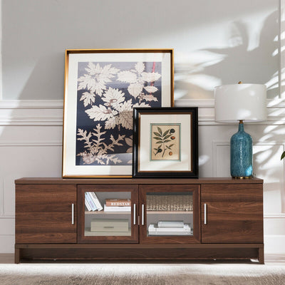 Media Entertainment TV Stand for TVs up to 70 Inch with Adjustable Shelf-WalnutÂ 