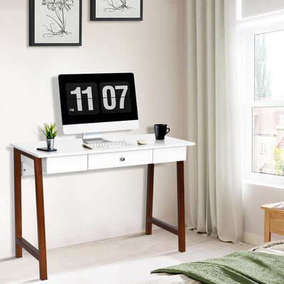 Computer Desk Laptop PC Writing Table Makeup Vanity Table-WalnutÂ 