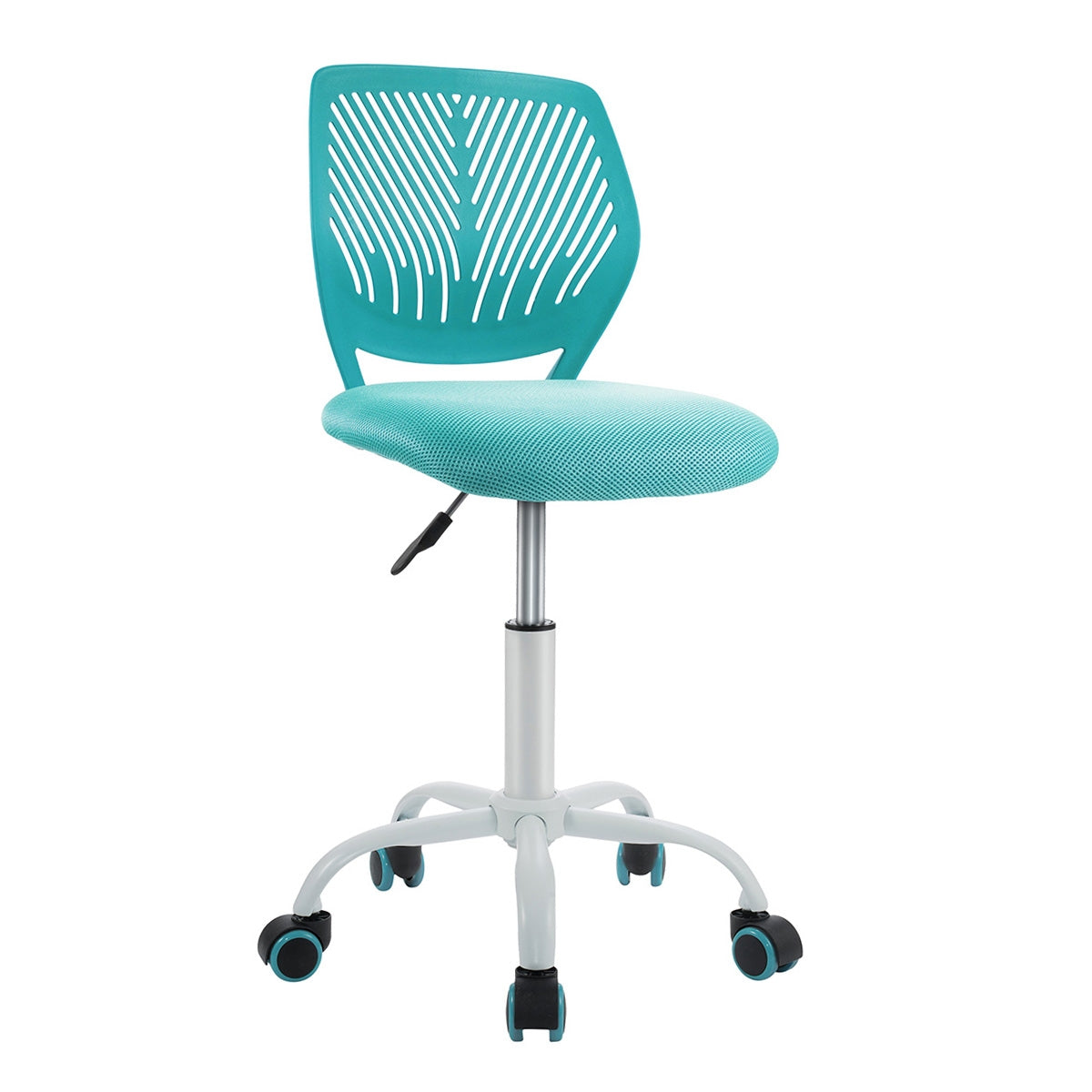 Kids Desk Chair with Adjustable Height and Lumbar Support-Turquoise