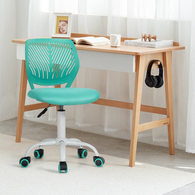Kids Desk Chair with Adjustable Height and Lumbar Support-TurquoiseÂ 