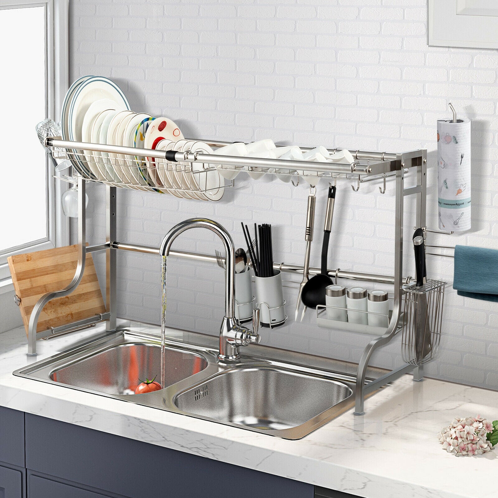 Stainless Steel Adjustable Dish Drainer ShelfÂ 