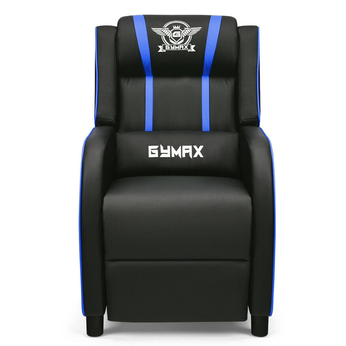 Massage Racing Gaming Single Recliner Chair-BlueÂ 