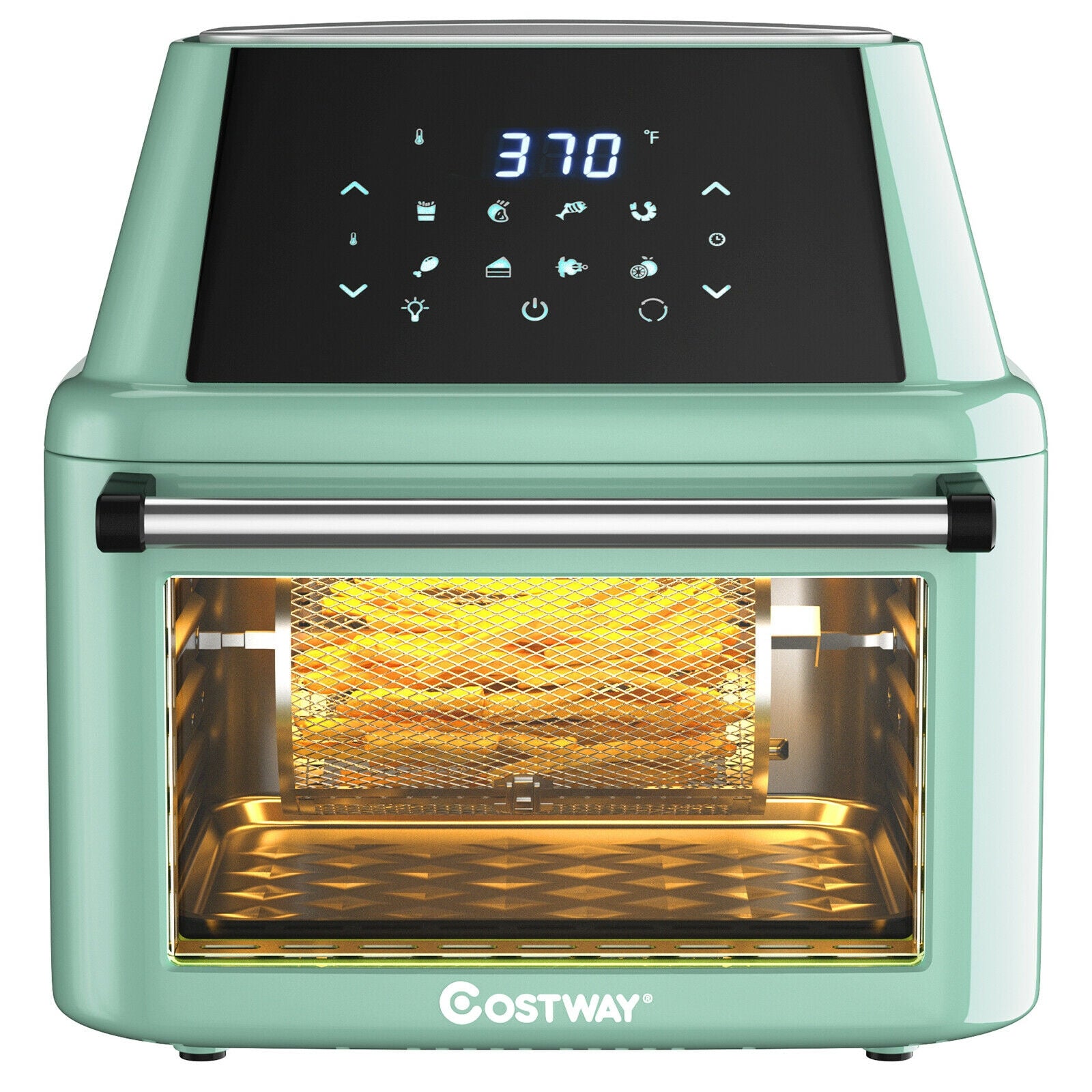 19 qt Multi-functional Air Fryer Oven 1800 W Dehydrator Rotisserie-Green