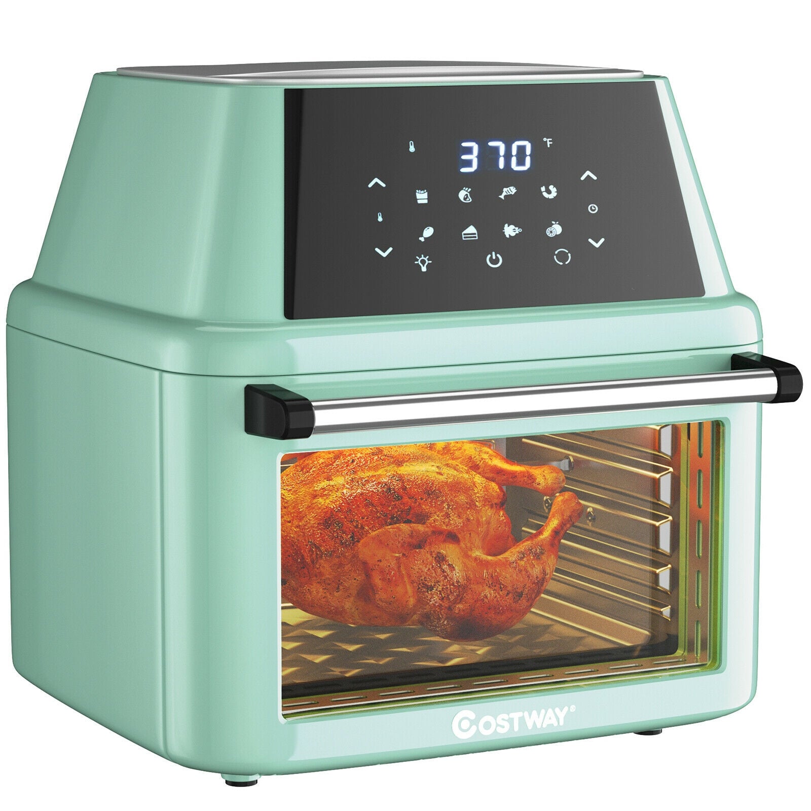 19 qt Multi-functional Air Fryer Oven 1800 W Dehydrator Rotisserie-Green