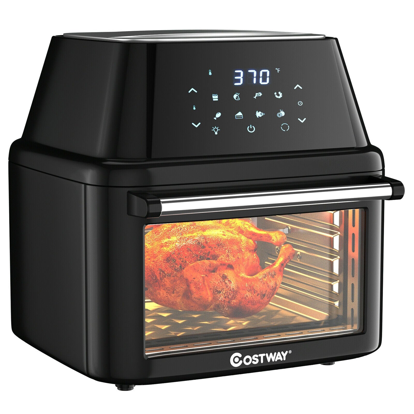 19 qt Multi-functional Air Fryer Oven 1800 W Dehydrator Rotisserie-BlackÂ 