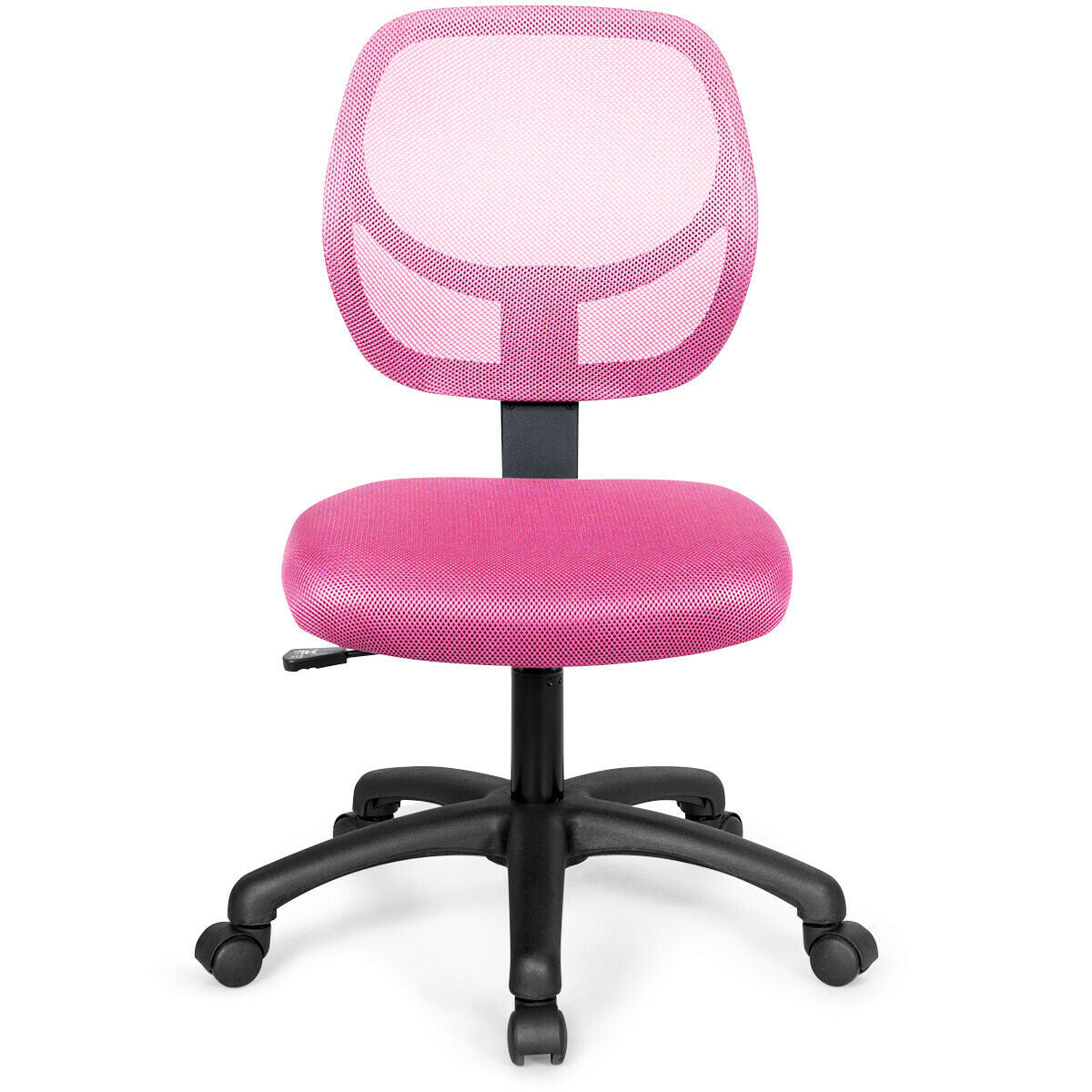 Low-back Computer Task Office Desk Chair with Swivel Casters-PinkÂ 