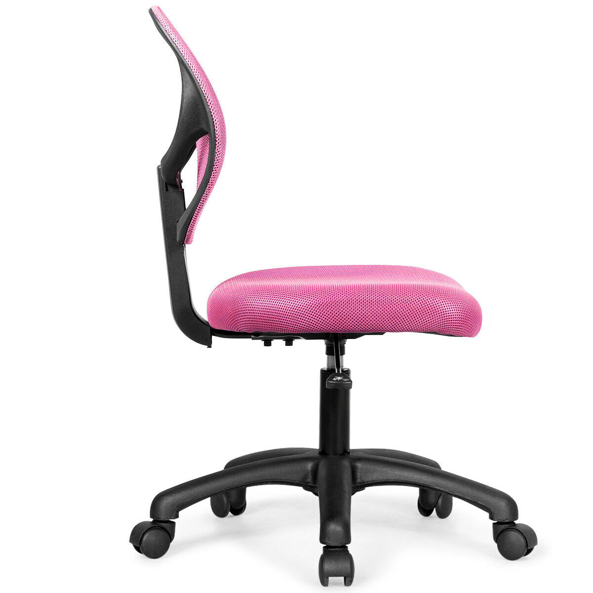 Low-back Computer Task Office Desk Chair with Swivel Casters-PinkÂ 