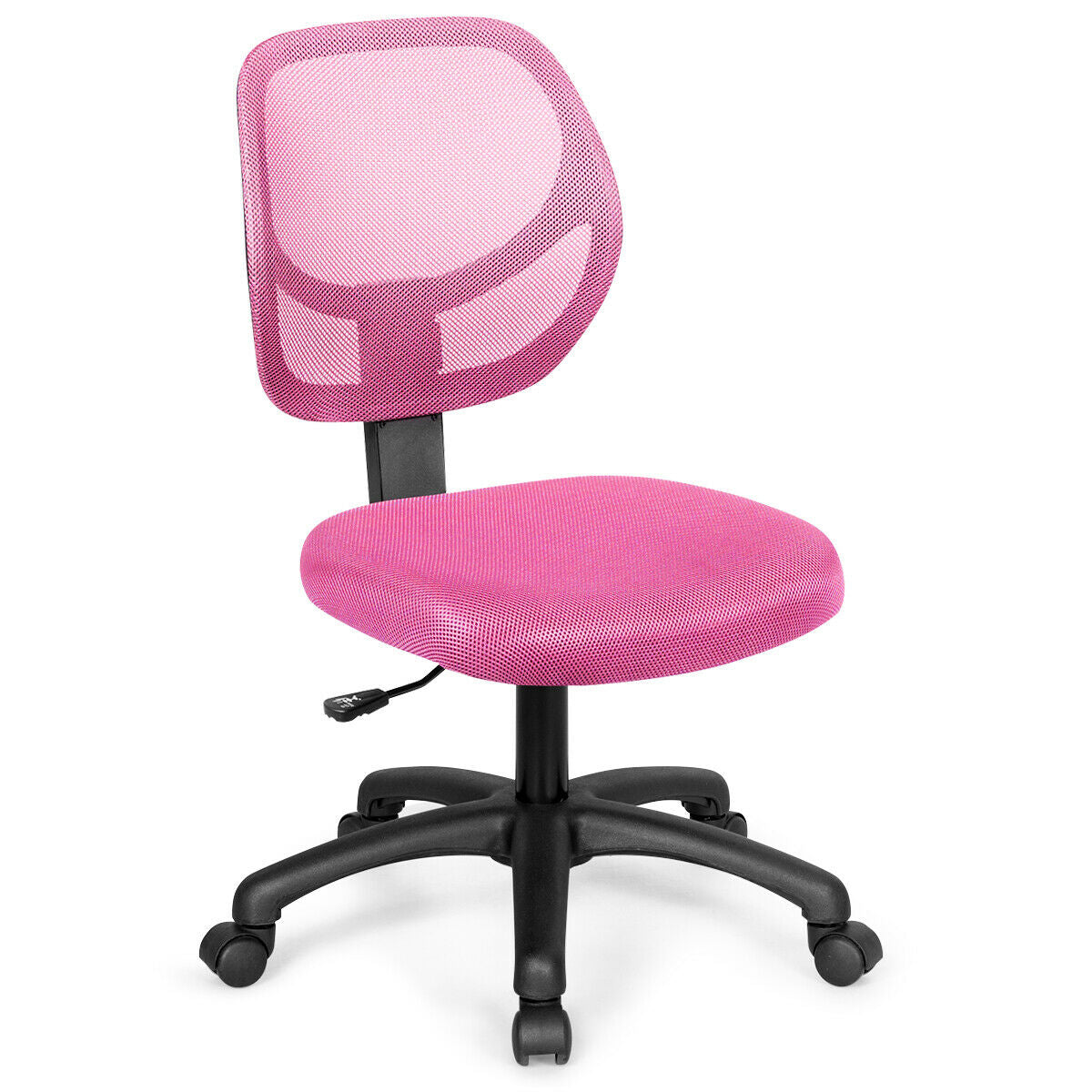 Low-back Computer Task Office Desk Chair with Swivel Casters-PinkÂ 