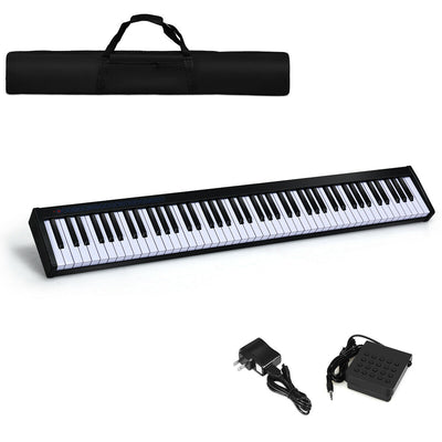 88-Key Portable Electronic Piano with  Voice Function-BlackÂ 