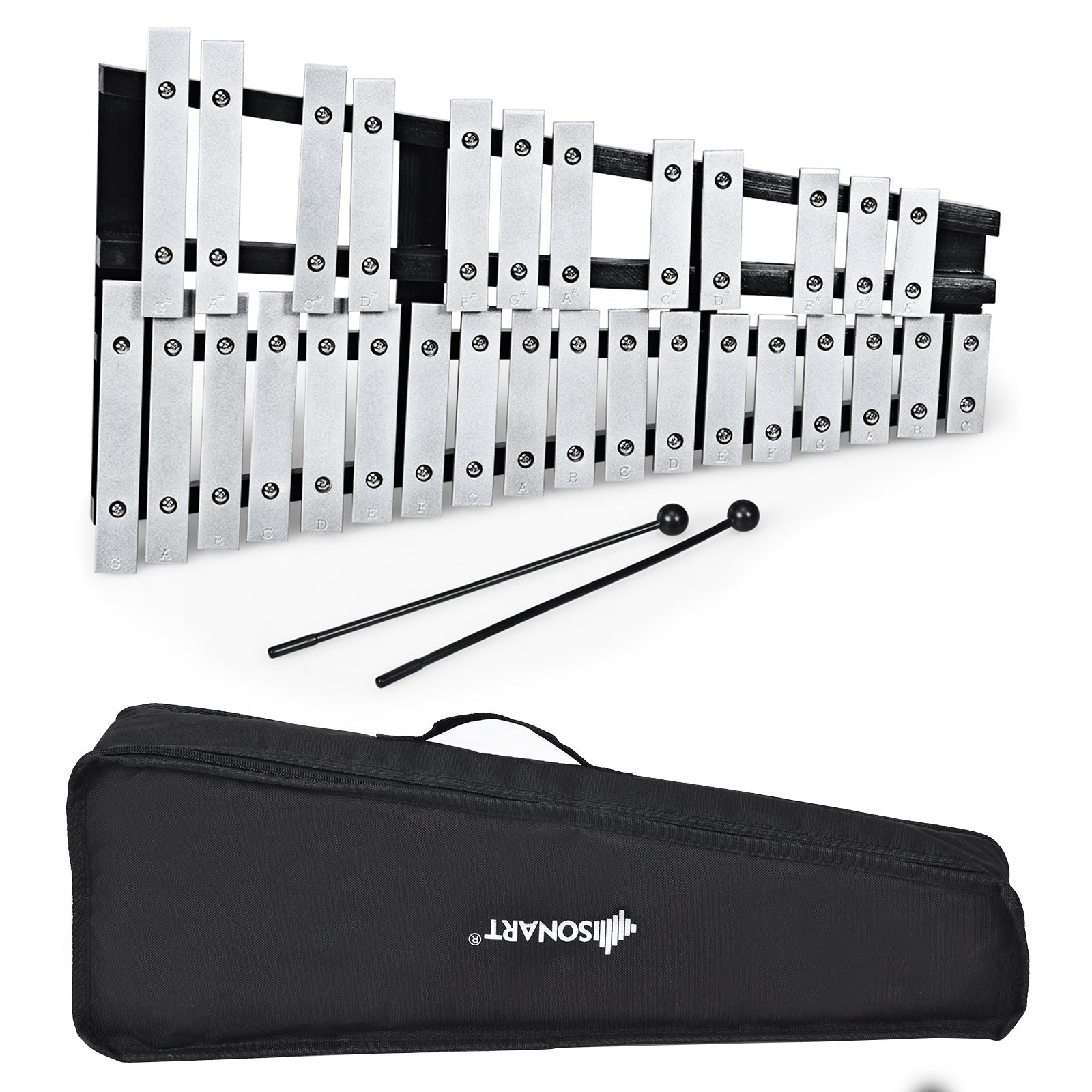 Foldable Aluminum Glockenspiel Xylophone 30 Note with BagÂ 