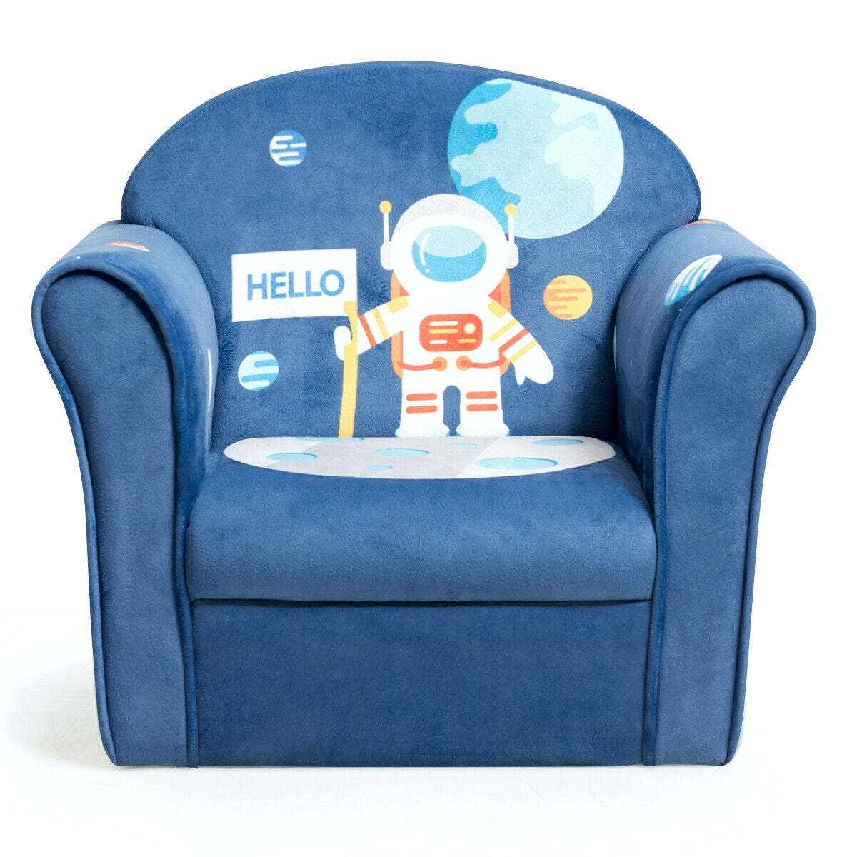 Kids Astronaut Armrest Upholstered Couch