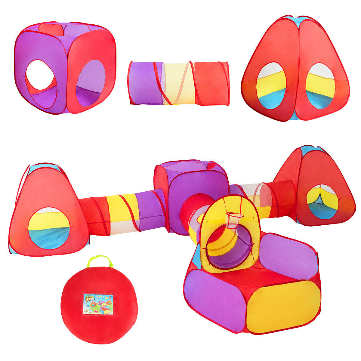 7 Pieces Kids Ball Pit Pop Up Play TentsÂ 