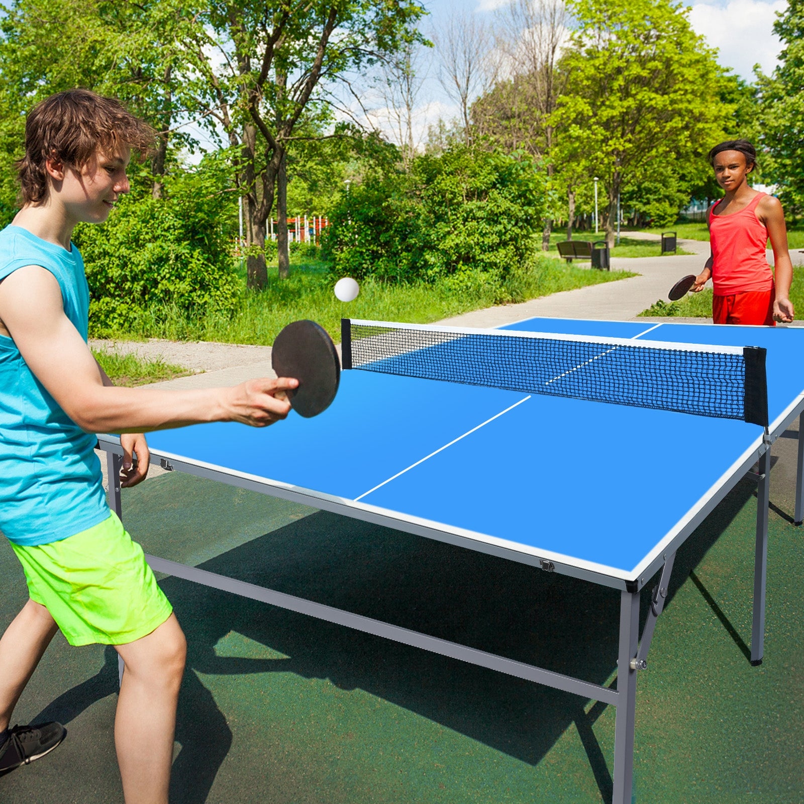 6’x3’ Portable Tennis Ping Pong Folding Table Indoor/Outdoor