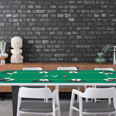 80 Inch x 36 Inch Folding 8 Player Deluxe Texas Poker Table Top with BagÂ 