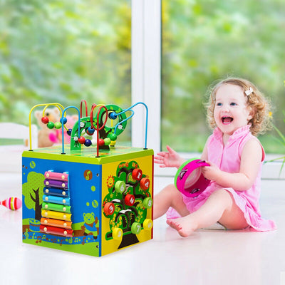 5-in-1 Wooden Activity Cube ToyÂ 