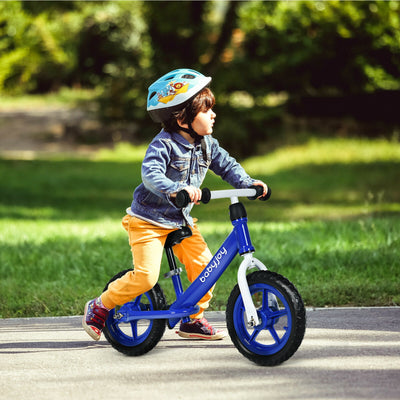 12 Inch Kids Balance No-Pedal Ride Pre Learn Bike with Adjustable Seat-BlueÂ 