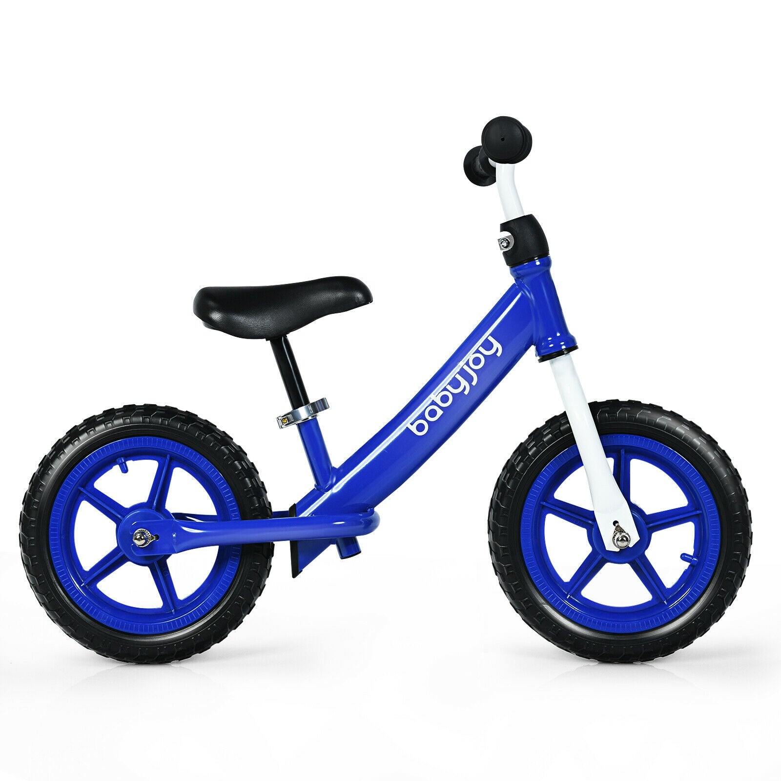 12 Inch Kids Balance No-Pedal Ride Pre Learn Bike with Adjustable Seat-Blue