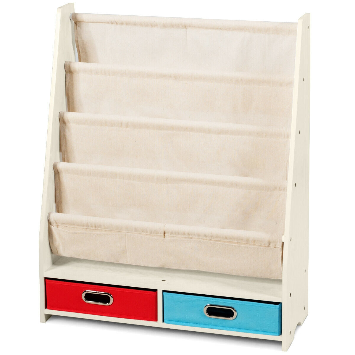 Kids Book and Toys Organizer Shelves-Beige