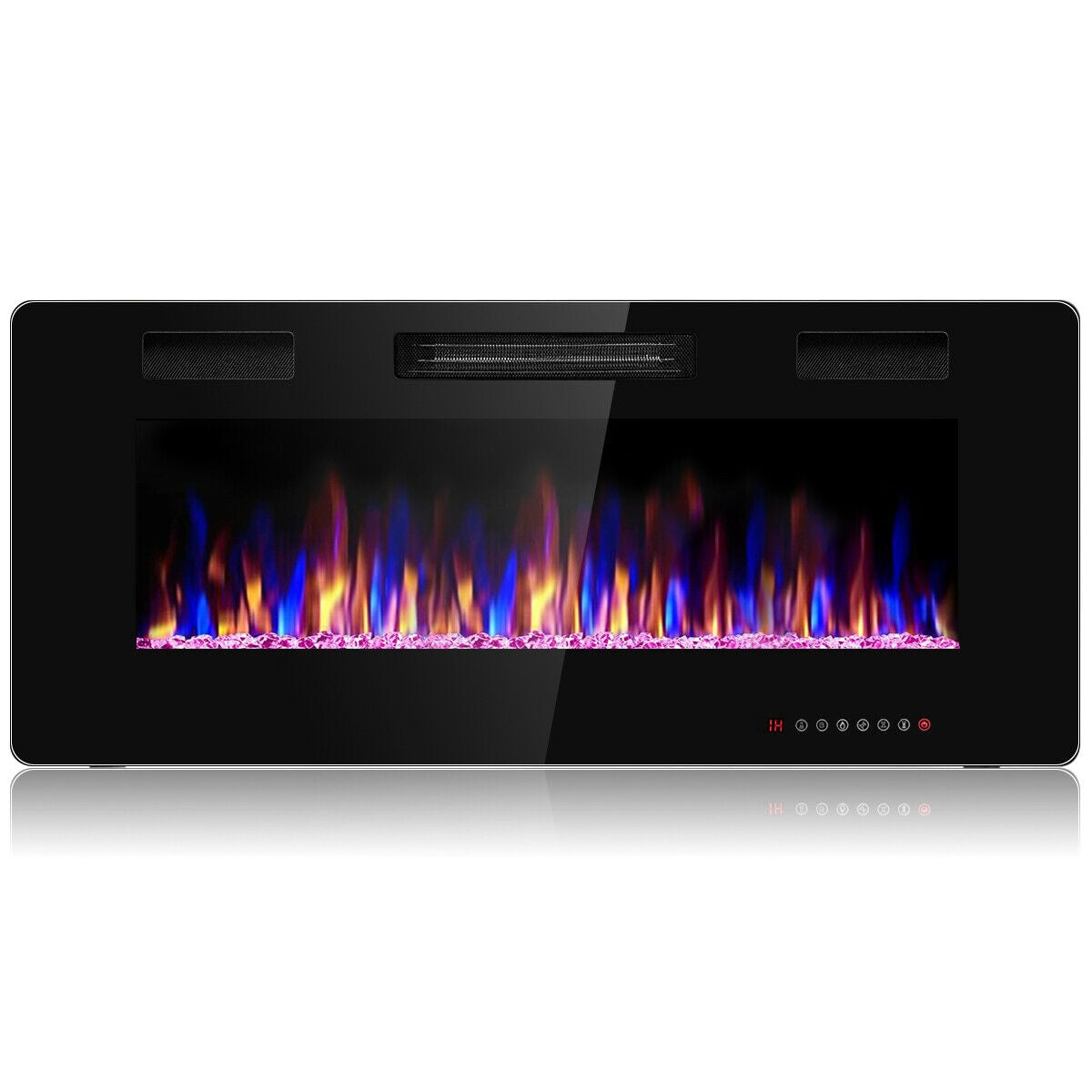 42 Inch Recessed Ultra Thin Electric Fireplace with TimerÂ 