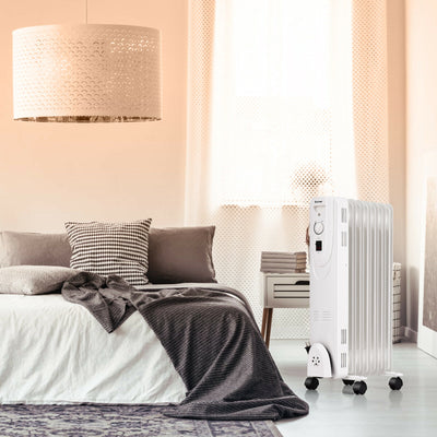 1500W Oil Filled Radiator Heater with Dual Safe ProtectionsÂ 