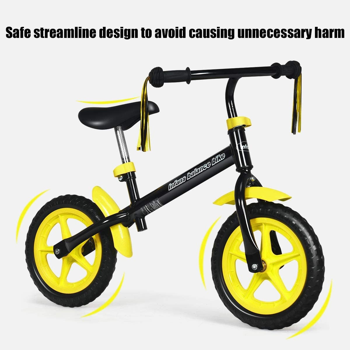 Adjustable Lightweight Kids Balance Bike-YellowÂ 