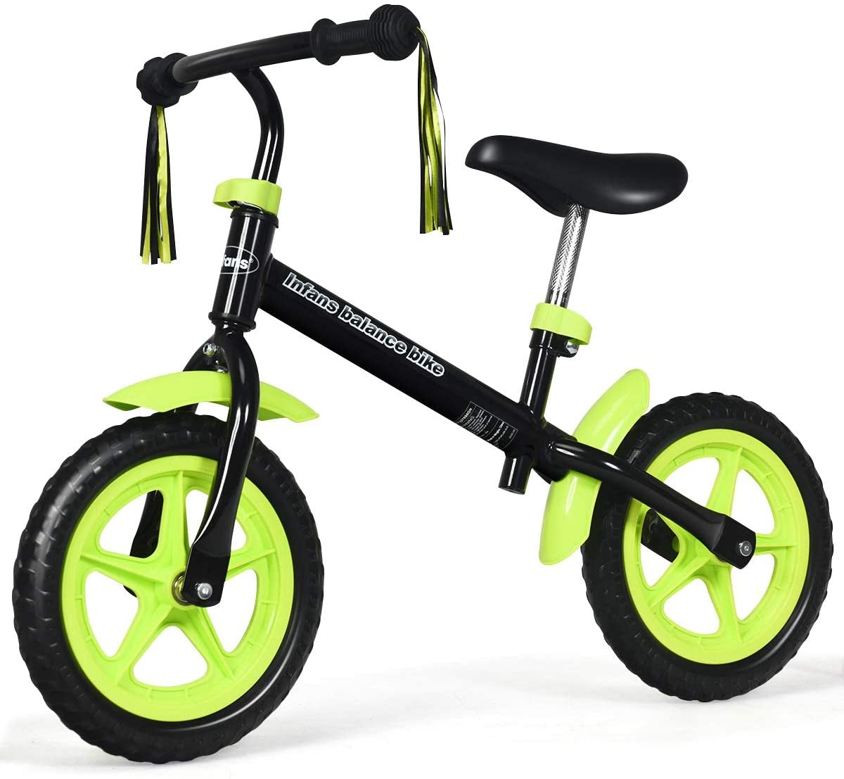 Adjustable Lightweight Kids Balance Bike-Green