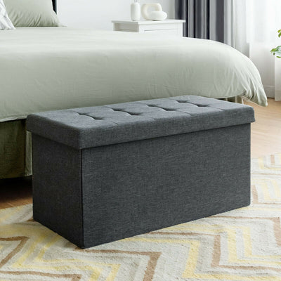31.5 Inch Fabric Foldable Storage with Removable Storage Bin-Dark GrayÂ 