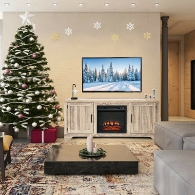 65 Inch Media Component TV Stand with Adjustable ShelvesÂ 