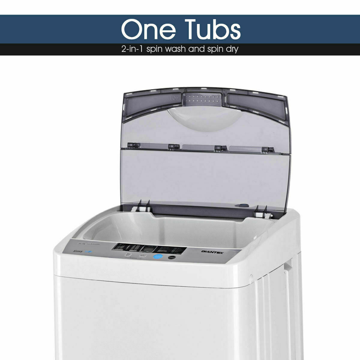 9.92 lbs Full-automatic Washing Machine with 10 Wash Programs