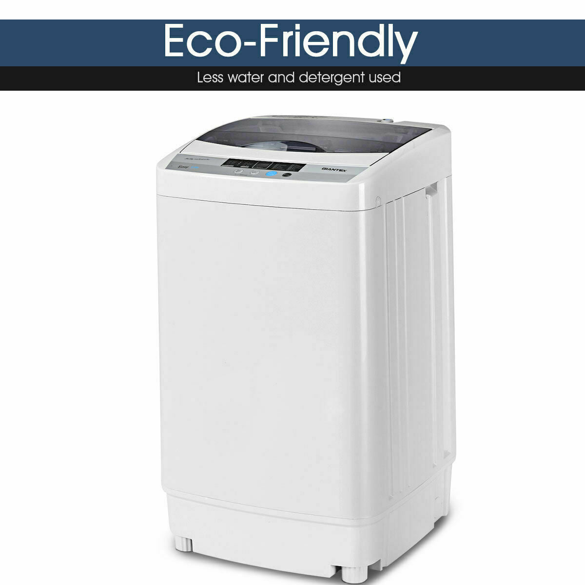 9.92 lbs Full-automatic Washing Machine with 10 Wash Programs