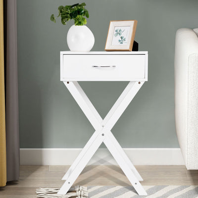 Modern X-Shape Accent Side End Table-BlackÂ 